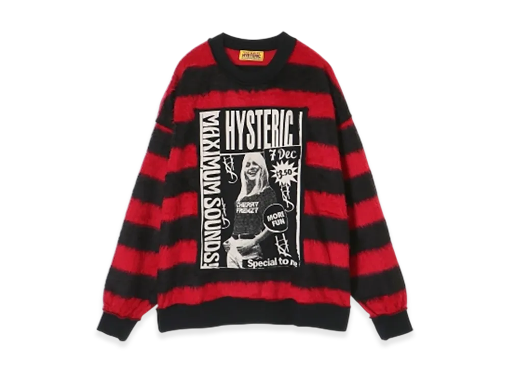 HYSTERIC GLAMOUR Maximum Sounds Sweatshirt "Red"