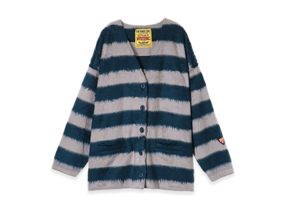 HYSTERIC GLAMOUR Afro Girl Patch Cardigan "Blue"