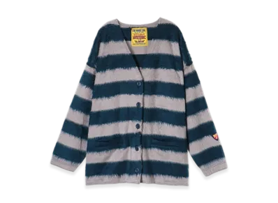 HYSTERIC GLAMOUR Afro Girl Patch Cardigan "Blue"