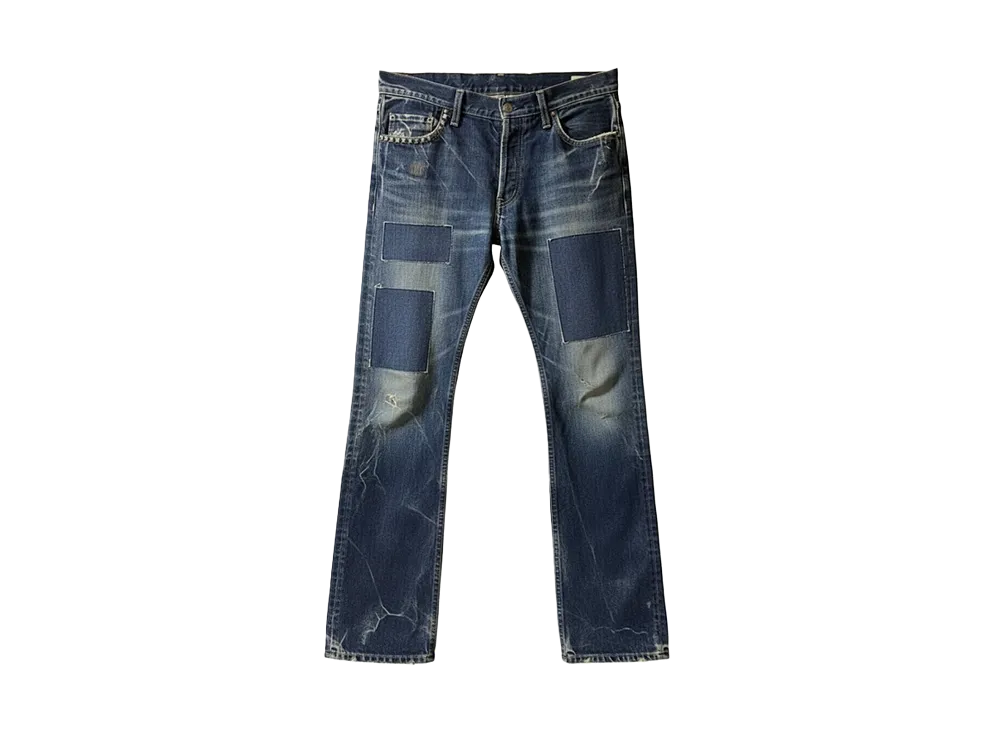 HYSTERIC GLAMOUR THEE HYSTERIC XXX Damaged Denim Jeans "Indigo"