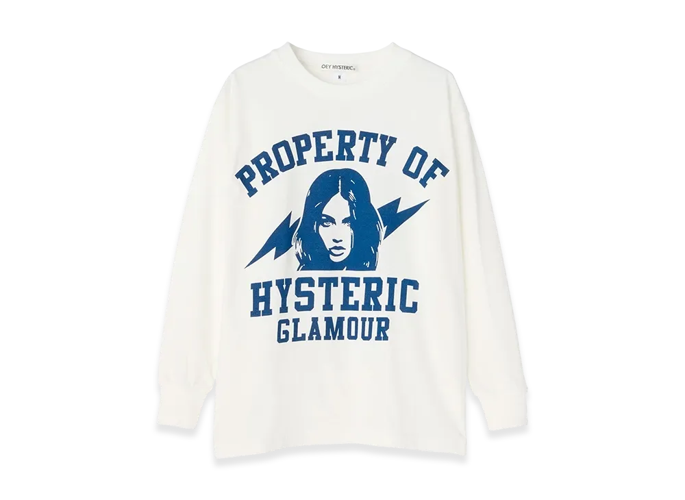 HYSTERIC GLAMOUR Property Of Hysteric T-Shirt "White"