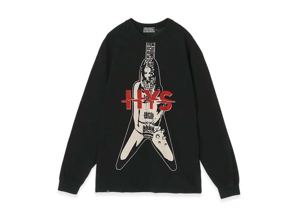 HYSTERIC GLAMOUR Flying V T-Shirt "Black"