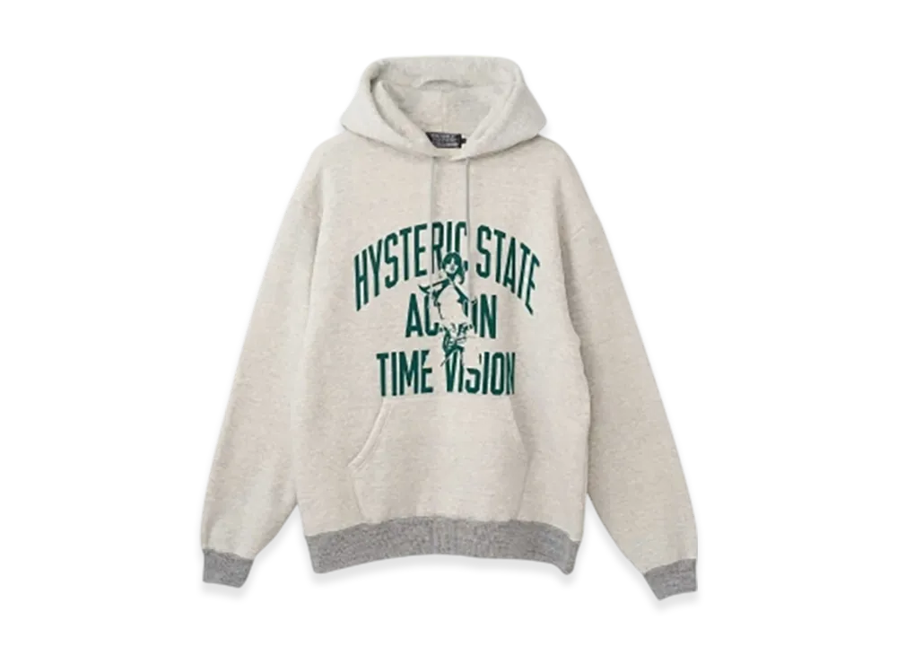 HYSTERIC GLAMOUR Action Time Vision Hoodie "Top Gray"