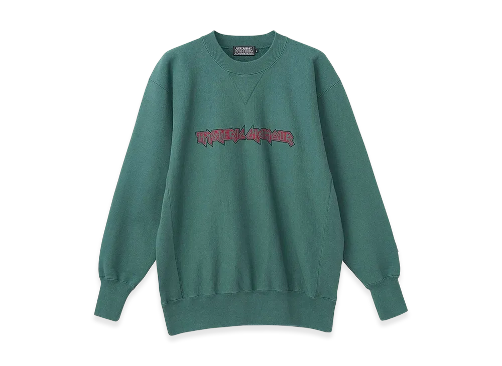 HYSTERIC GLAMOUR Maiden Logo Embroidery Sweatshirt "Green"
