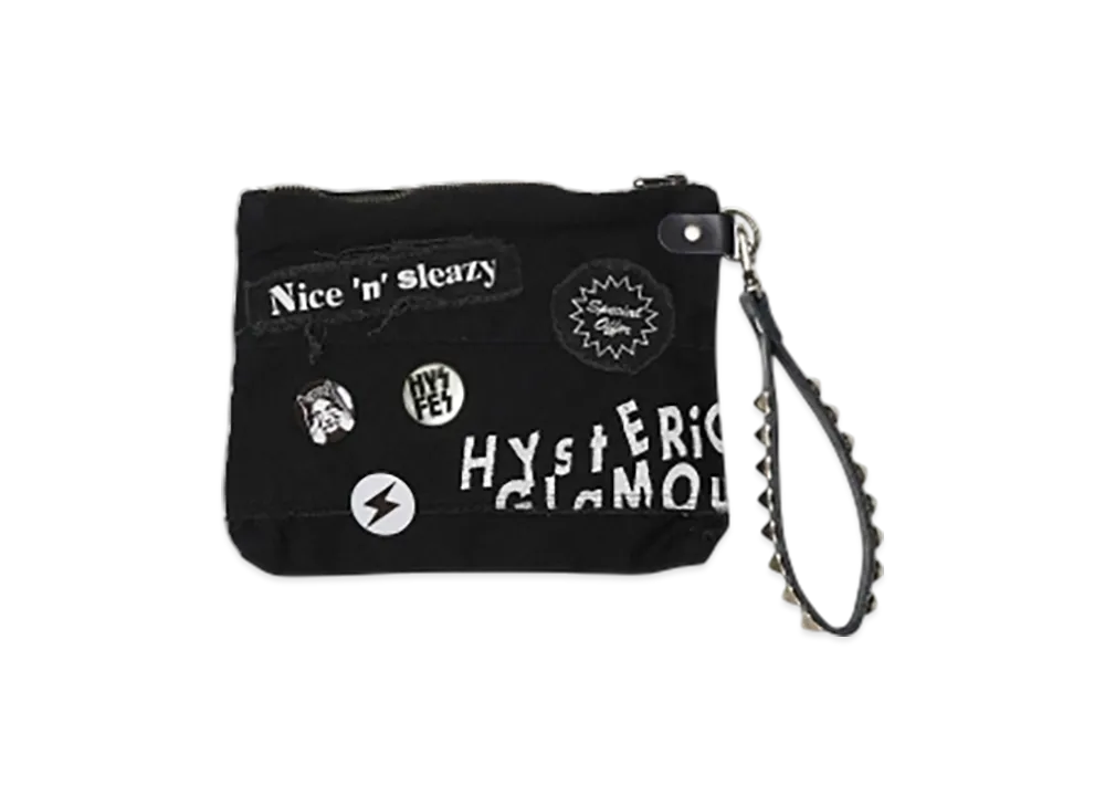 HYSTERIC GLAMOUR Studs Belt Clutch Bag "Black"
