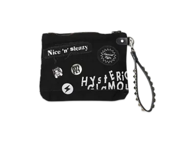 HYSTERIC GLAMOUR Studs Belt Clutch Bag "Black"