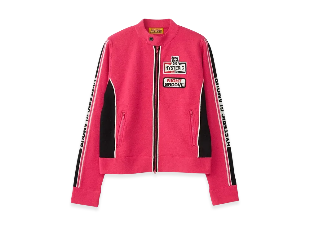 HYSTERIC GLAMOUR Unlimited Patch Single Riders Jacket "Pink"