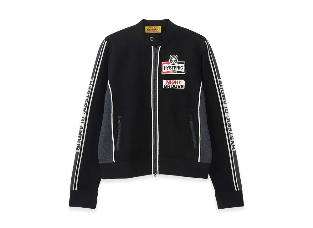 HYSTERIC GLAMOUR Unlimited Patch Single Riders Jacket "Black"