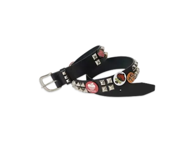 HYSTERIC GLAMOUR Studs Badges Fever Belt "Black"