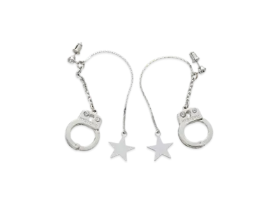 HYSTERIC GLAMOUR Handcuffs Earrings "Silver"