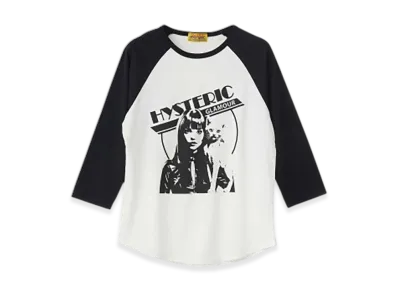 HYSTERIC GLAMOUR Hysteric Woman Cat 3 4 Sleeve T-Shirt Women "White"