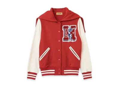 HYSTERIC GLAMOUR Hysteric Fuzz Varsity Jacket Women "Red"
