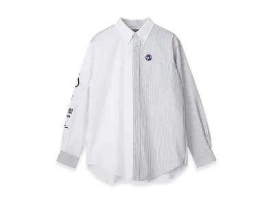 HYSTERIC GLAMOUR Bad Ass Whisky Button Down Shirt "Blue"