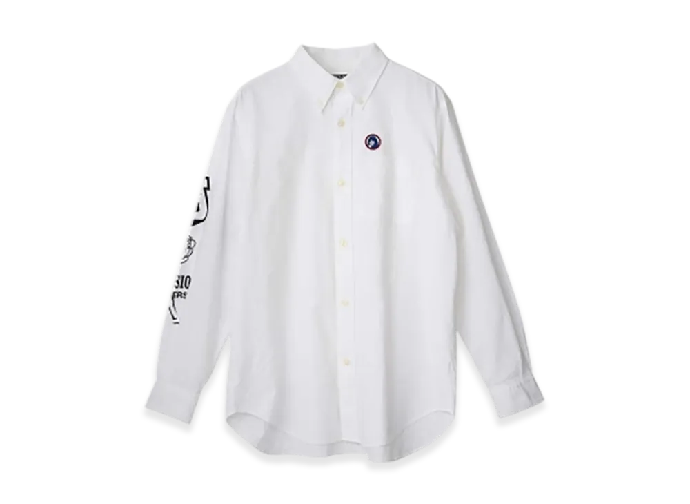 HYSTERIC GLAMOUR Bad Ass Whisky Button Down Shirt "White"
