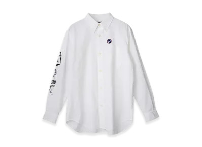 HYSTERIC GLAMOUR Bad Ass Whisky Button Down Shirt "White"