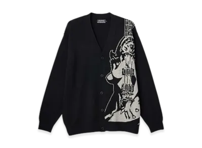 HYSTERIC GLAMOUR Guitar Girl Knit Cardigan "Black"