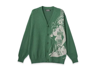 HYSTERIC GLAMOUR Guitar Girl Knit Cardigan "Green"