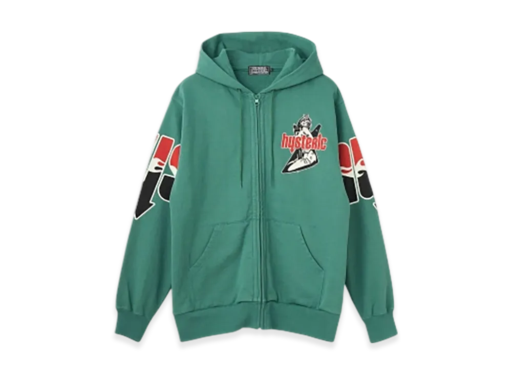 HYSTERIC GLAMOUR HYS Flare Logo Hoodie "Green"