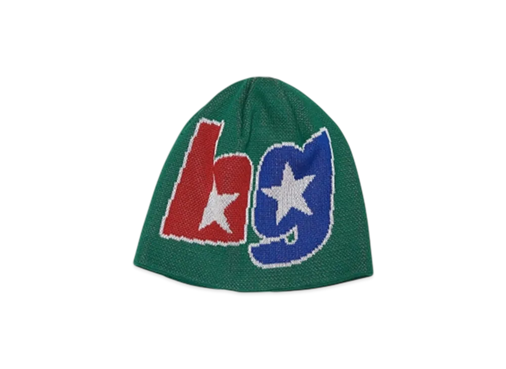 HYSTERIC GLAMOUR Double Star Logo Beanie "Green"
