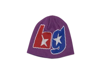 HYSTERIC GLAMOUR Double Star Logo Beanie "Purple"