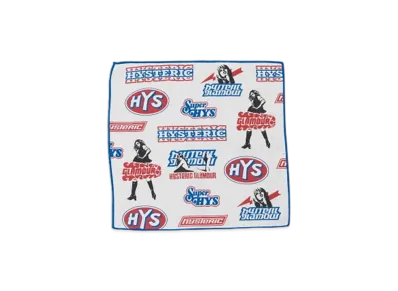 HYSTERIC GLAMOUR Vixen Box Towel Handkerchief "White"