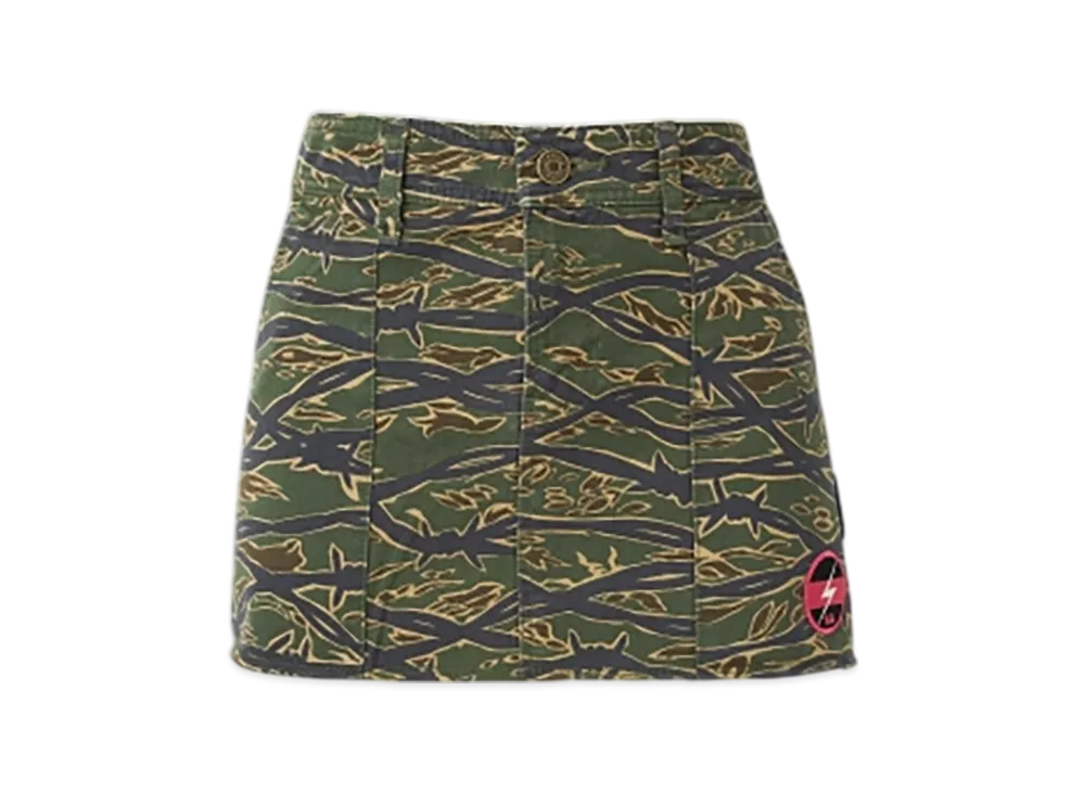 HYSTERIC GLAMOUR Noise Patch Military Low Rise Mini Skirt Women "Camo"