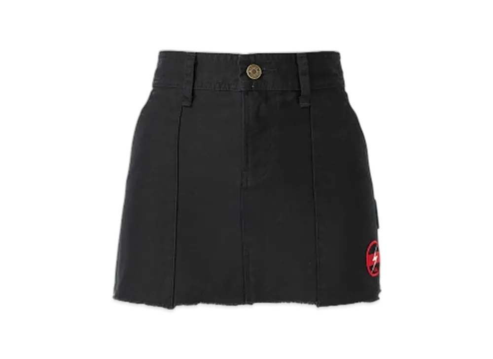 HYSTERIC GLAMOUR Noise Patch Military Low Rise Mini Skirt Women "Black"