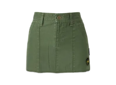 HYSTERIC GLAMOUR Noise Patch Military Low Rise Mini Skirt Women "Khaki"