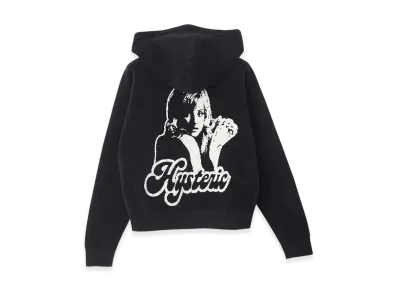 HYSTERIC GLAMOUR Hysteric Girl Knit Hoodie Women "Black"
