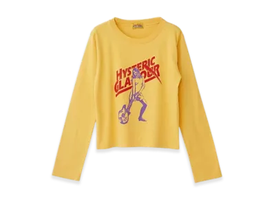 HYSTERIC GLAMOUR Hysteric Lightning Cropped T-Shirt Women "Yellow"