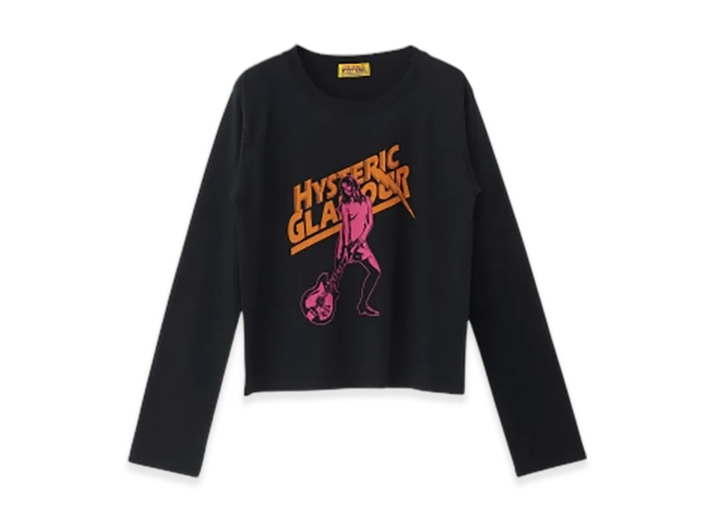 HYSTERIC GLAMOUR Hysteric Lightning Cropped T-Shirt Women "Black"