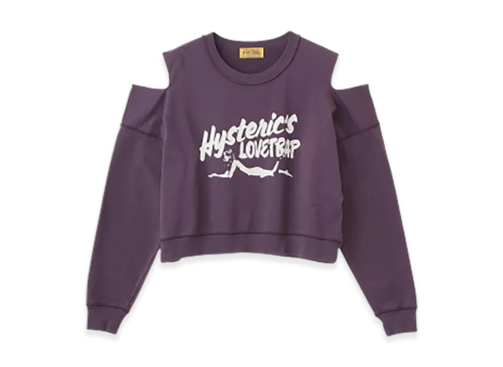 HYSTERIC GLAMOUR Hysteric'S Lovetrap Cropped Sweatshirt Women "Purple"