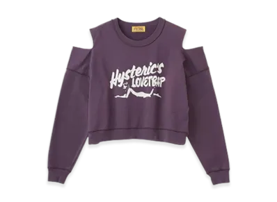 HYSTERIC GLAMOUR Hysteric'S Lovetrap Cropped Sweatshirt Women "Purple"