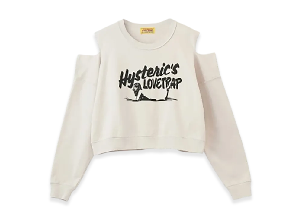HYSTERIC GLAMOUR Hysteric'S Lovetrap Cropped Sweatshirt Women "Beige"