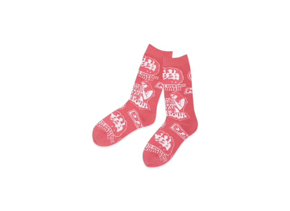 HYSTERIC GLAMOUR Super-Hys Pattern Socks Women "Pink"