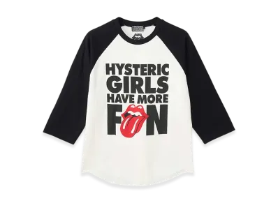 HYSTERIC GLAMOUR x THE ROLLING STONES 3/4 Sleeve T-shirt "White"
