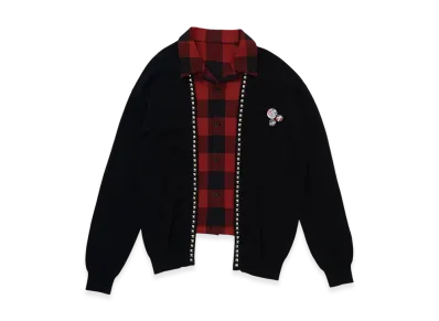 HYSTERIC GLAMOUR Hysteric Bootleg / Docking Open Collar Shirt "Red"