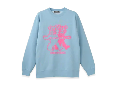 HYSTERIC GLAMOUR Fire Bear Party Sweatshirt "Blue"