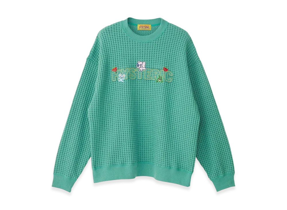 HYSTERIC GLAMOUR Hysteric Homies Embroidery Oversized Sweatshirt "Green"