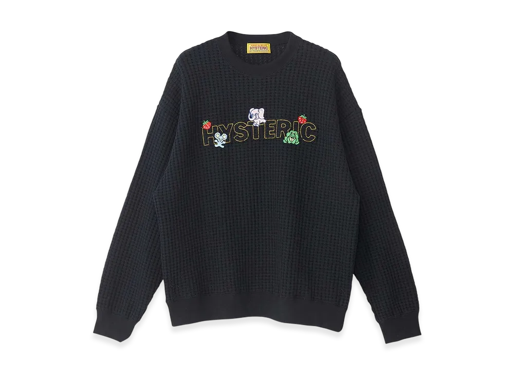 HYSTERIC GLAMOUR Hysteric Homies Embroidery Oversized Sweatshirt "Black"