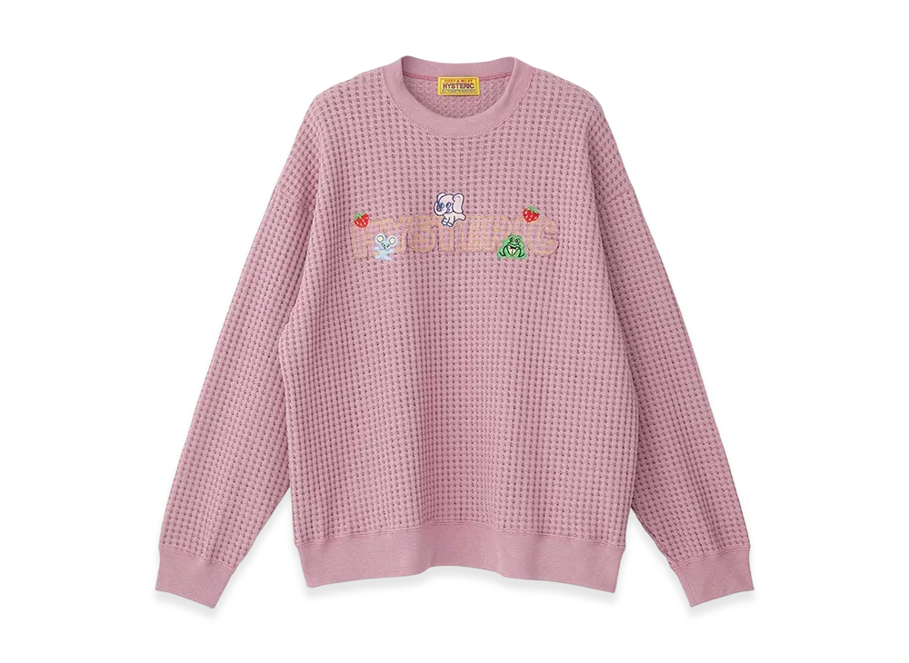 HYSTERIC GLAMOUR Hysteric Homies Embroidery Oversized Sweatshirt "Pink"