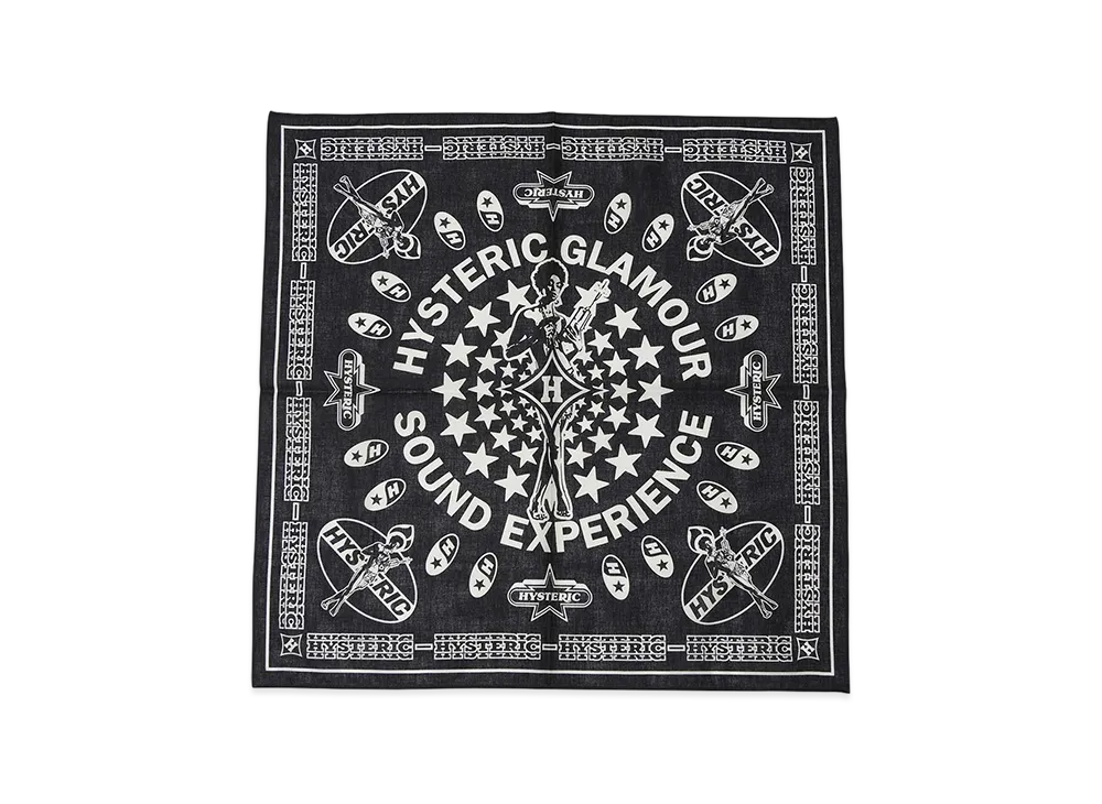 HYSTERIC GLAMOUR Sound Experience Bandana "Black"