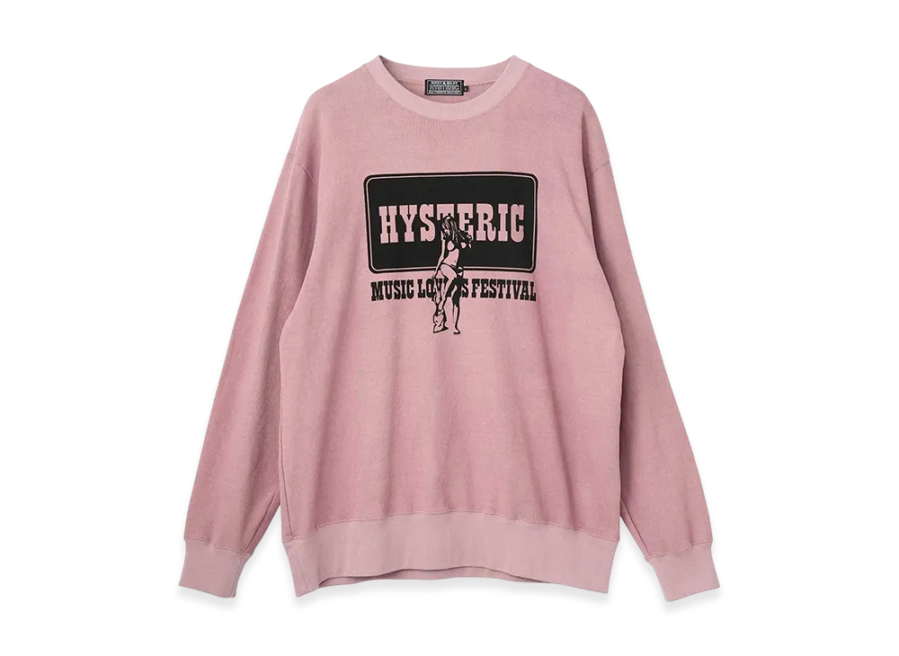 HYSTERIC GLAMOUR Music Lovers Festival Tee "Pink"