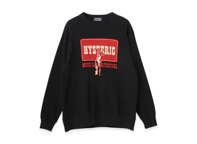 HYSTERIC GLAMOUR Music Lovers Festival Tee "Black"