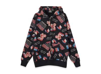 HYSTERIC GLAMOUR Hysteric Records Pattern Hoodie "Black"
