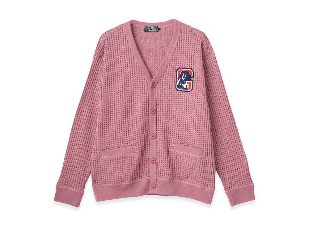 HYSTERIC GLAMOUR HG Laydown Patch Cardigan "Pink"