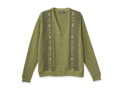 HYSTERIC GLAMOUR Stripe Jacquard Cardigan "Green"