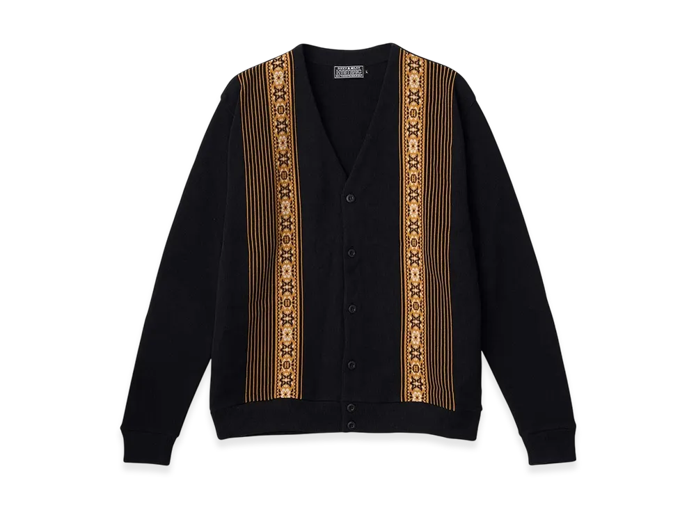 HYSTERIC GLAMOUR Stripe Jacquard Cardigan "Black"