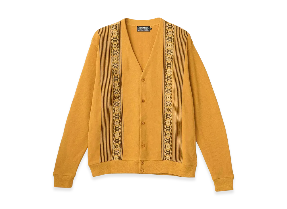 HYSTERIC GLAMOUR Stripe Jacquard Cardigan "Yellow"
