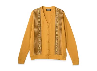 HYSTERIC GLAMOUR Stripe Jacquard Cardigan "Yellow"